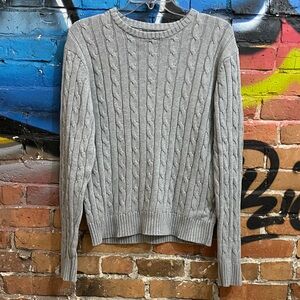 OLD NAVY-women’s gray cotton long sleeve crewneck knit sweater